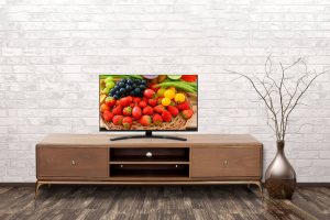 Empty interior of room with vase over brick wall background 3d rendering