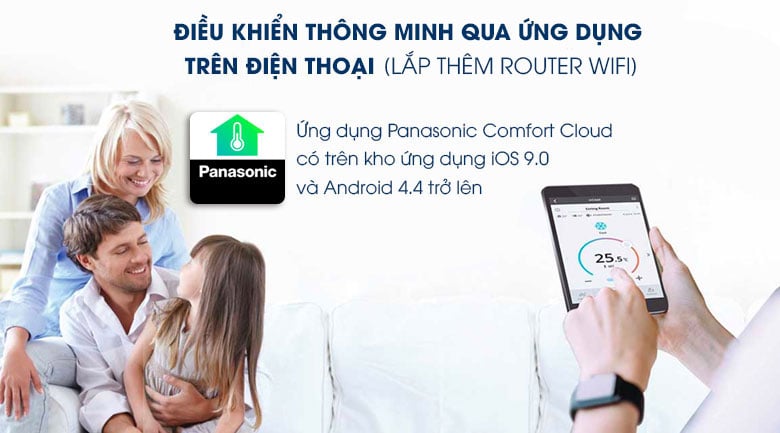 Điều khiển qua điện thoại (Lắp thêm Wifi)