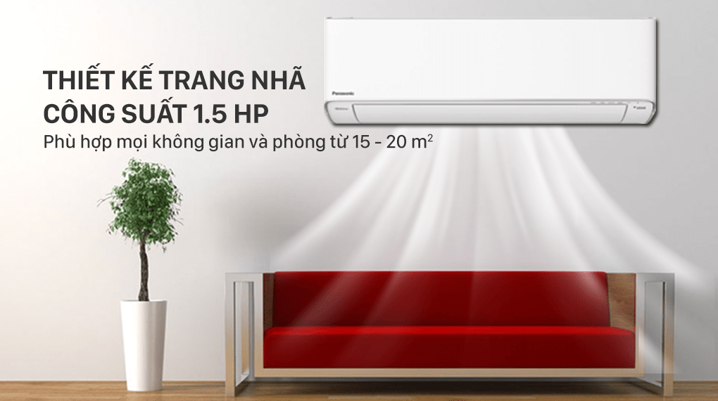 Điều hoà Panasonic 1.5 HP CU/CS-XZ12XKH-8 - Kiểu dáng trang nhã, phù hợp với mọi không gian với công suất 1.5 HP
