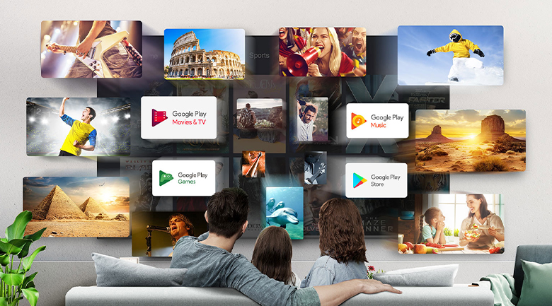 Hệ điều hành Android 9.0 - Android Tivi TCL 4K 43 inch 43P715