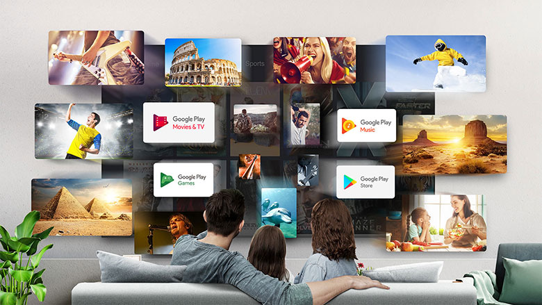 Hệ điều hành Android giao diện mới Tivi TCL 55C815
