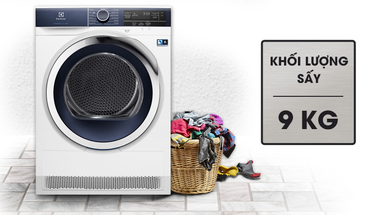 Máy sấy Electrolux EDH903BEWA có khối lượng sấy 9 Kg Máy sấy Electrolux EDH903BEWA có khối lượng sấy 9 Kg