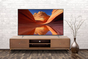 Empty interior of room with vase over brick wall background 3d rendering